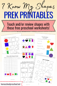 free i know my shapes printable for preschoolers
