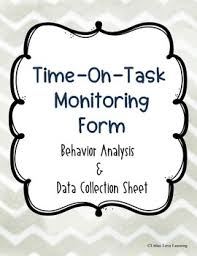 Data Collection For Time On Task Worksheets Teaching