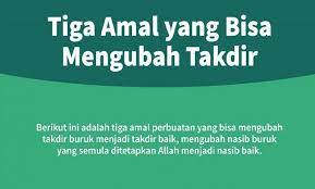 Tiga Amal Yang Bisa Mengubah Takdir Takdir Pengikut Doa