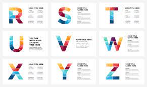 Das deutsche alphabet besteht aus 26 buchstaben, 3 umlauten (ä, ö,. Vector Alphabet Infographic Presentation Slide Template Business Infographics Concept With Letters R S T U V W X Y Z And Place For Your Text 16x9 Aspect Ratio Tasmeemme Com