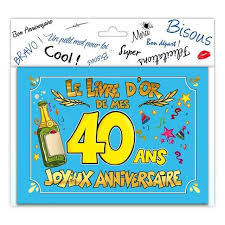 Livre D Or Anniversaire 40 Ans X1 Ref Ldor04 Cdiscount Beaux Arts Et Loisirs Creatifs