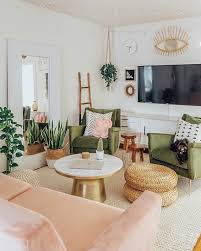 Pink And Green Are Forever Our Favorite Pair Hesbystyle Raw Manda Mid Century Living Room Decor Mid Century Living Room Living Room Design Modern
