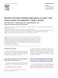 Non alcoholic beer exists for a reason and it actually has many benefits! Pdf Nutrition And Water Drinking Eight Glasses Of Water A Day Ensures Proper Skin Hydration Myth Or Reality