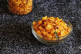 Add more water if necessary in case the batter is too thick. Corn Flakes Chivda Recipe Namkeen Makai Poha Chivda
