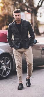 Black Blazer Khaki Pants Brown Shoes Marianodivaio With A Business Casual Combo With Tan Trousers Black T Shirt Black Blazer Black Watch No Stili Di Moda Maschile Moda Uomo Casual Moda Maschile