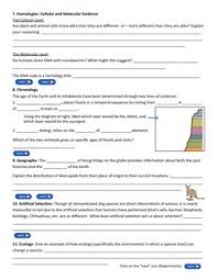 Then, click on chart of human evolution. Evidence For Evolution Web Quest Supports Distance Learning By Biology Roots