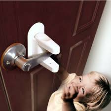 Comprar Equipamento De Seguranca Baby Safety Lock Door Handle Lever Locking Kids Home Door Protector Professional Child Protect Equipment Universal Doors Locks