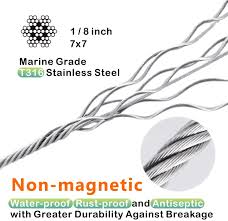 White rail kit with square balusters featuring polycomposite technology offers the high quality, low maintenance solution you've been looking for. Buy Toyeliu T316 Stainless Steel 1 8 Aircraft Wire Rope For Cable Deck Railing Kit Non Magnetic Marine Grade 100ft Online In Indonesia B083jc9hf6