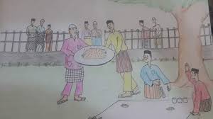 Suasana di kampung baru menata kehidupan kembali. Sejarah Muar Lukisan Nostalgia Suasana Meriah Persiapan Facebook