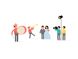 Wedding Celebration Wedding Couple Cartoon Animated Images Couple Cartoon