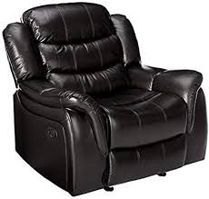 Amazon Com Great Deal Furniture 296447 Merit Recliner Kitchen Dining Black Leather Recliner Recliner Leather Recliner