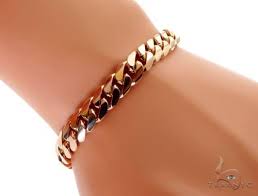 7.79 grams timeless, elegant and beautiful. Miami Cuban Link 14k Rose Gold Bracelet 64619 Mens Gold Rose Gold 14k