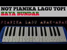 Not Pianika Lagu Topi Saya Bundar Not Pianika Pianika Lagu Anak Anak Youtube