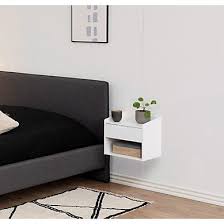Chevet Suspendu 1 Tiroir 1 Niche Coloris Blanc Dimeo Meuble Canape Chevet Suspendu Et Tiroir Suspendu