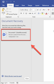 How To Recover A Word Document