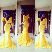 Aliexpress Com Buy Elegant Two Pieces Bright Yellow Prom Dresses Long Sleeve O Neck Floor Length P Yellow Prom Dress Long African Fashion Prom Dresses Yellow
