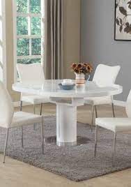 Contemporary White Round Extendable Dining Table White Dining Room Sets Round Extendable Dining Table Dining Table In Kitchen