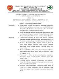 21 oktober 2017 sungainibung kabar desa, penggunaan dana desa 1. Sk Sopir Ambulans