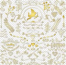 drawing floral design golden wedding pattern border golden frame png pngegg drawing floral design golden wedding