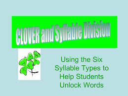 clover and syllable division ppt video online download