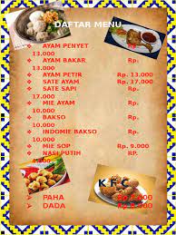 Contoh daftar menu makanan ini akan membantu anda untuk membuat daftar menu makanan di restoran anda. Daftar Menu Makanan Ms Word