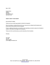 Sample Standard Cover Letter In Response To Inquiry Template Standard Cover Letter In Response To Inquiry Sample Document Standard Cover Letter In Response To Inquiry Mockup Template