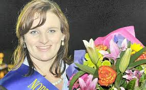 Holly beams her Showgirl smile for the region