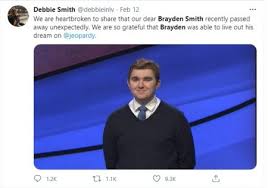 The jeopardy family is reeling from another death after former champion brayden smith died due to complications after surgery. Jeopardy Champion Brayden Smith Dies At Age 24 Guardian Liberty Voice