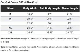 c6014 size chart