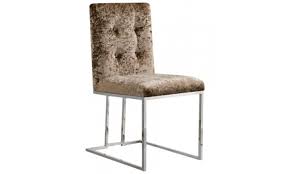 Décor chêne blanchi dressoir l. Chaises Design En Inoxydable Poli Et Recouvrement En Tissu Beige Maxdivani