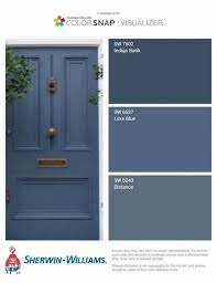 We did not find results for: Front Door Slate Blue Color Options Color Matched By Sherwin Williams Luxe Blue Indigo B Front Door Paint Colors Paint Colors For Home Exterior House Colors