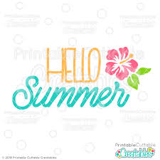 Download Hello Summer Svg File Svg Dxf Cut Files For Silhouette Cricut