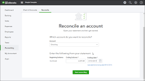 reconcile an account in quickbooks online instructions