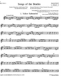 Music for recorder & string quartet (artist) format: Songs Of The Beatles 2 For Recorder Quartet Descant Recorder Sheet Music By John Lennon Nkoda