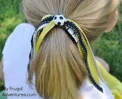 How To Make Ponytail Ribbons For Girls Pony Os My Frugal Adventures Hair Ties Diy Girl Pony Hair Ribbons