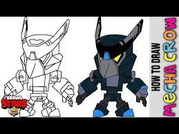 How To Draw Black Mecha Crow From Brawl Stars How To Draw Brawl Stars Cute Easy Drawings Youtube Cute Easy Drawings Star Coloring Pages Easy Drawings