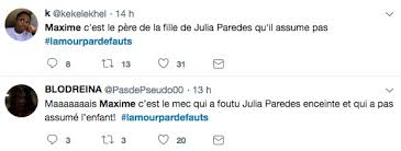 Julia paredes et son chéri maxime parisi se sont mariés. Maxime Lamourpardefauts L Ex De Julia Paredes A L Ecran La Toile Reagit Gossip