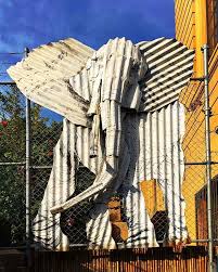 Urban Wildlife Urban Suburban Wildlife Elephant Elephants Iron Corrugated Bent Art Artist Scu Animal Sculptures Kids Art Projects Wildlife