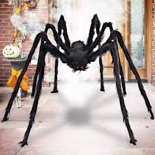 How to make a giant spider: Amazon Com Aiduy Outdoor Halloween Decorations Scary Giant Spider Fake Large Spider Hairy Spider Props For Halloween Yard Decorations Party Decor Black 79 Inch Home Kitchen