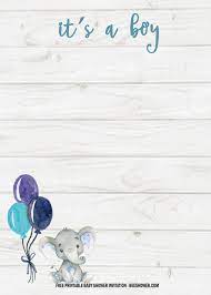 Your guests won't believe how great your baby you'll find free baby shower printables such as baby shower invitations, bingo cards, thank you cards, printable games, word scrambles, checklists. 6 Free Blue Elephant Themed Birthday And Baby Shower Invitation Templates Free Printable Baby Shower Invitations Baby Boy Invitations Elephant Baby Shower Invitations