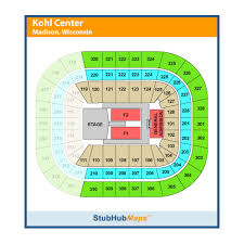 68 Right Kohl Center Seating Map