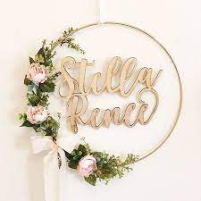 When you order a round wood name sign kit, you'll get two names in the fonts of your choice as well as an 18 inch or 22 inch baltic birch circle. The Best Baby Name Signs For Your Nursery The Greenspring Home