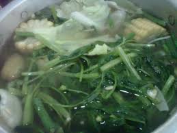 Sayur bayam or sayur bening is an indonesian vegetable soup prepared from vegetables, primarily spinach, in clear soup flavoured with temu kunci. Cara Membuat Sayur Bening Kangkung Jagung Sederhana