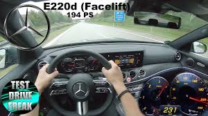2020 Mercedes Benz E 220 D 194 Ps Top Speed Autobahn Drive Pov Youtube
