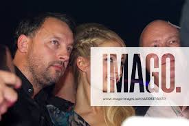 KNOKKE, BELGIUM: Daniel Camus (L) and Paris Hilton pictured at the Bal  Mastuvu event in the