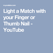 This video illustrates how to light a match while bartending with one hand. Light A Match With Your Finger Or Thumb Nail Youtube Match Light Martial Arts Workout