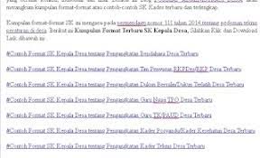 Keputusan kepala desa xxxxxx nomor : Zxl3edtfls4tem