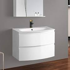 Browse and shop the collection available at bathstore today. Nrg Gloss White Bathroom Curved Vanity Basin Unit Wall Hung Drawer Storage Cabinet Furniture 700mm Buy Online In Colombia At Desertcart Co Productid 182436207