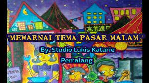 Sebagai tempat atau area jual beli barang dengan jumlah penjual lebih dari satu orang, pasar disebut sebagai tempat. Mewarnai Tema Pasar Malam Crayon Tutorial 20 Youtube