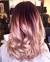 Dusky Pink Rose Gold Ombre On Dark Hair